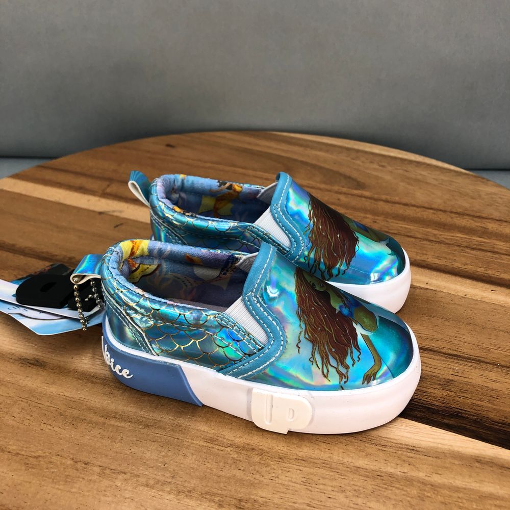 Ground Up The‎ Little Mermaid Holographic Slip-On Shoes Little Kids Size 5